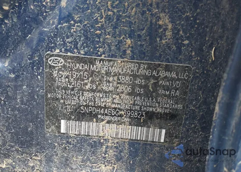 2016 Hyundai Elantra Se из США, поврежденный, VIN 5NPDH4AE6GH699823